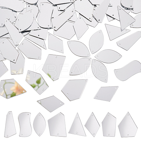 Triangle/Polygon/Rectangle/Horse Eye/Rhombus Acrylic Connector Charms MACR-PH0001-85A-1
