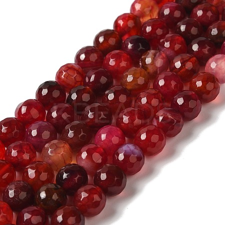 Dyed & Heated Natural Dragon Veins Agate Beads Strands G-P539-A01-25-1