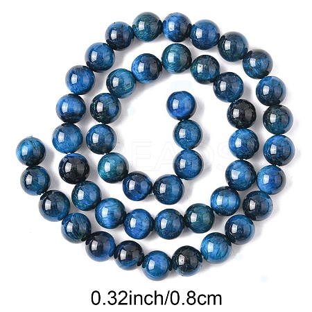 1 Strand Natural Tiger Eye Bead Strands G-YW0002-39C-1