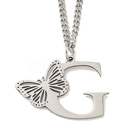 201 Stainless Steel Necklaces NJEW-Q336-01G-P-1
