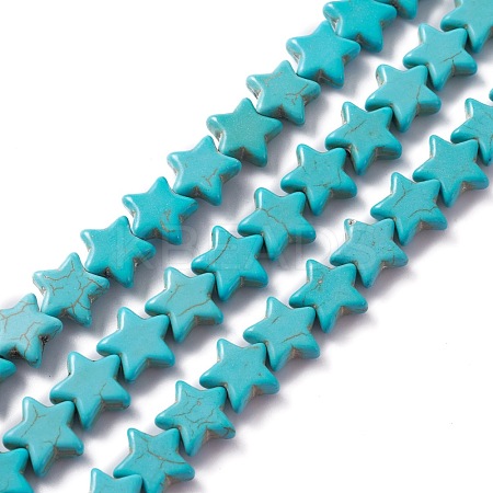 Synthetic Turquoise Beads Strands G-WH0021-05-1