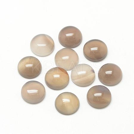 Natural Gray Agate Cabochons G-R416-14mm-15-1