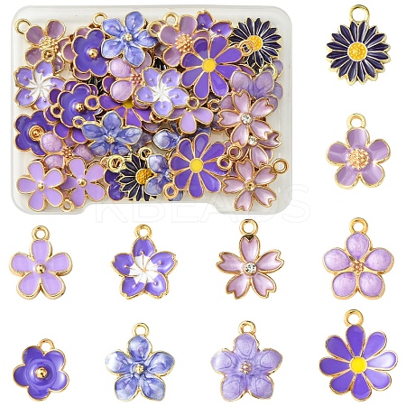 40Pcs 10 Styles Eco-Friendly Zinc Alloy Pendants FIND-FS0003-47-1