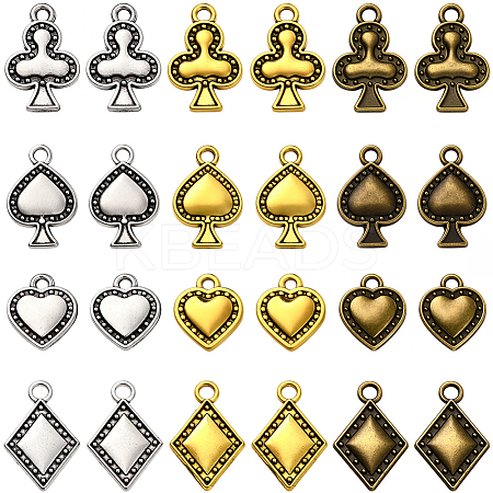 72Pcs 12 Styles Tibetan Style Alloy Pendants FIND-SC0019-42-1