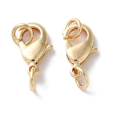 Rack Plating Brass Lobster Claw Clasps KK-F090-26LG-01-1