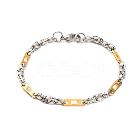 201 Stainless Steel Link Chain Bracelets BJEW-B078-132GP-1
