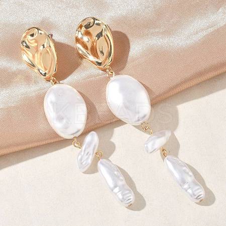 Zinc Alloy Dangle Stud Earrings EJEW-L314-01B-1