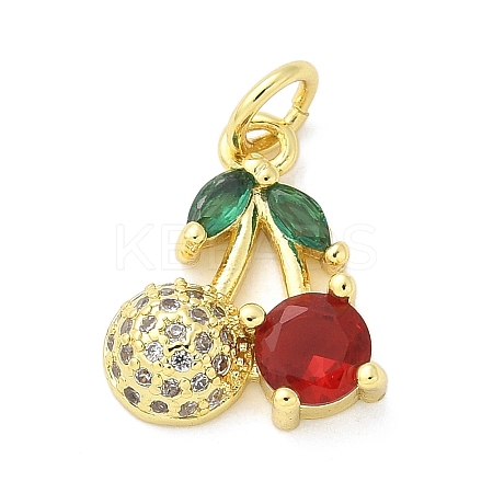 Brass Micro Pave Cubic Zirconia Pendants KK-S511-03A-G-1