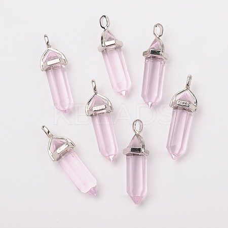 Bullet Glass Pointed Pendants G-F295-02G-1