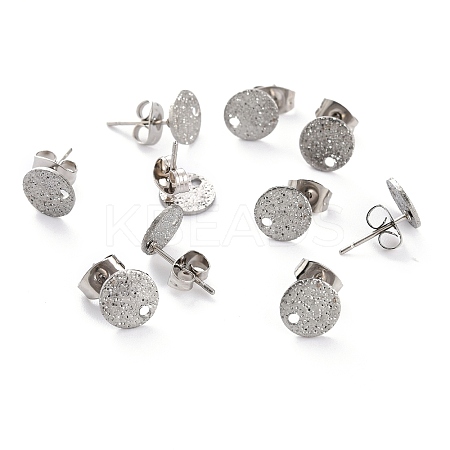 Non-Tarnish 304 Stainless Steel Stud Earring Findings STAS-O144-01A-P-1