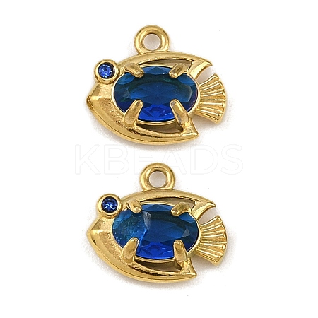304 Stainless Steel Rhinestone Charms STAS-H242-05G-03-1