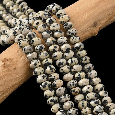 Natural Dalmatian Bead Strands G-D344-A26-1