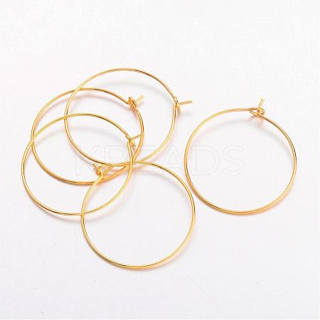 Brass Wine Glass Charm Rings Hoop Earrings X-EC067-2NFG-1