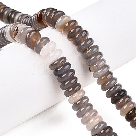 Natural Grey Agate Beads Strands G-T138-71-1