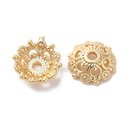 Brass Bead Caps KK-G465-15G-1