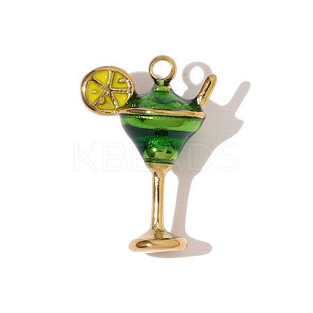 304 Stainless Steel Enamel Pendants STAS-OY008-16G-1