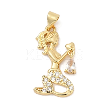 Brass Micro Pave Cubic Zirconia Pendants KK-D317-125G-1