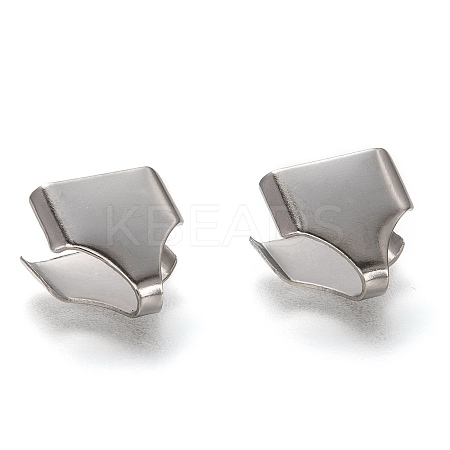 Tarnish Resistant 304 Stainless Steel Folding Crimp Ends LS-X-STAS-G122-09P-C04-1
