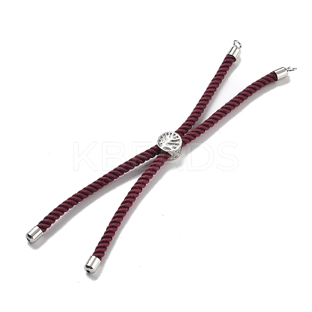 Twisted Nylon Cord Silder Bracelets DIY-B066-03P-19-1