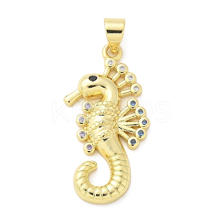 Brass Micro Pave Cubic Zirconia Pendants KK-S511-04C-G-1