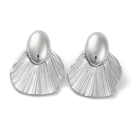 304 Stainless Steel Hat Stud Earrings EJEW-D281-13S-1