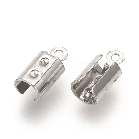 Tarnish Resistant 201 Stainless Steel Cord Ends LS-STAS-S057-38-1