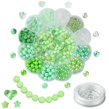 Acrylic Bead Flowers/Stars/Hearts OACR-FS0001-67B-1
