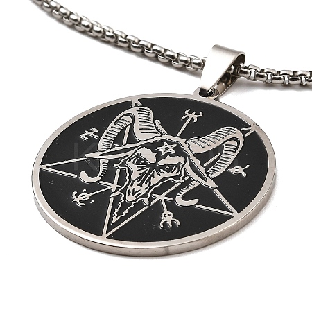 Non-Tarnish 201 Stainless Steel Pendant Necklaces LS-NJEW-B095-02-1