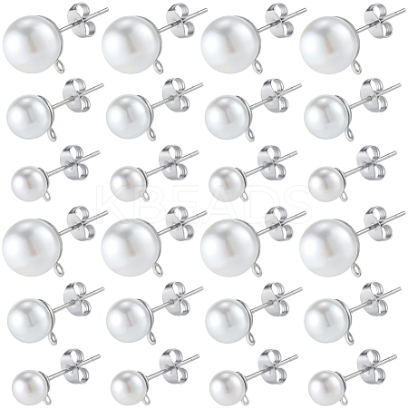 304 Stainless Steel Stud Earring Findings EJEW-SP0001-17I-1