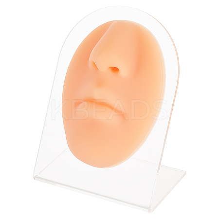 Soft Silicone Nose Flexible Model Body Part Displays with Acrylic Stands ODIS-WH0002-20-1