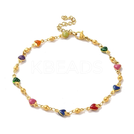 304 Stainless Steel Anklet LS-AJEW-B026-03G-1