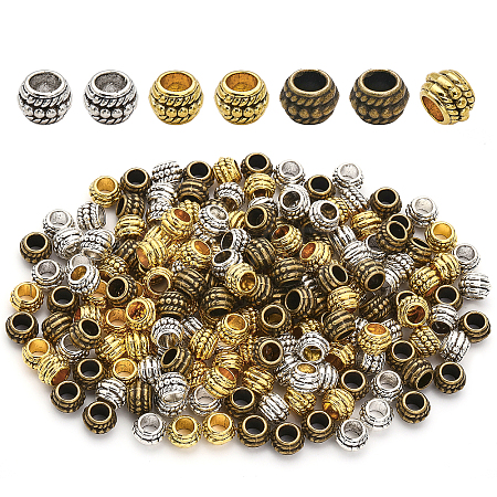 180Pcs 3 Colors Tibetan Style Zinc Alloy European Beads FIND-CA0006-27-1