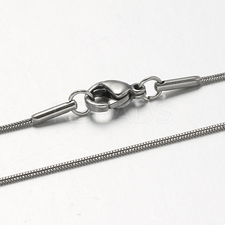 Tarnish Resistant 304 Stainless Steel Snake Chains Necklaces LS-STAS-F094-23P-1