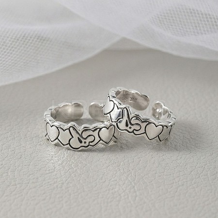 Brass Enamel Cuff Open Rings WG2449E-02-1