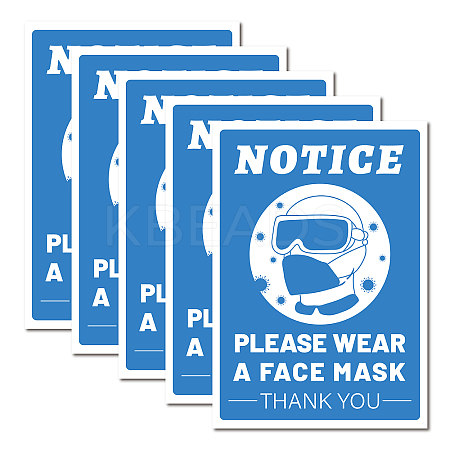 Waterproof PVC Warning Sign Stickers DIY-WH0237-003-1