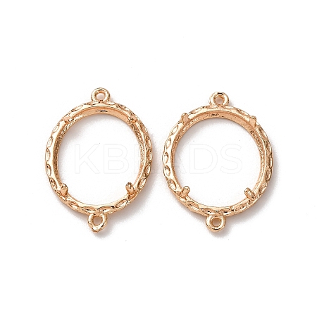 Oval Brass Connector Cabochon Settings KK-NH0007-06KCG-1