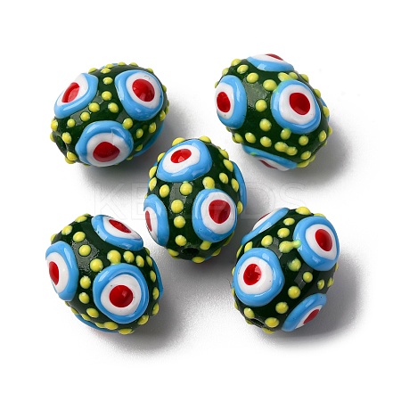 Glass Enamel Beads GLAA-C038-01F-1
