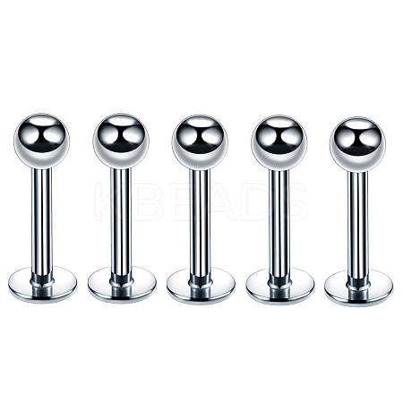 304 Stainless Steel Round Internally Threaded Labrets for Women Men WG9B6EB-01-1