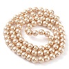 Baking Painted Pearlized Glass Pearl Round Bead Strands X-HY-Q330-8mm-42-5