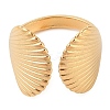 Ion Plating(IP) 304 Stainless Steel Shell Shape Open Cuff Rings for Women LS-RJEW-Z057-02G-2
