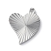 Non-Tarnish 304 Stainless Steel Pendants STAS-D025-09P-1