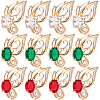 12Pcs 3 Colors Glass Pendants GLAA-SC0001-36-1