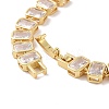 Clear Cubic Zirconia Tennis Bracelet BJEW-E015-02G-4