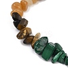 Chakra Natural Mixed Gemstone Chips Stretch Bracelets for Women BJEW-JB11633-01-3