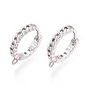 Brass Hoop Earring Findings KK-N267-34P-1