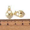 Brass Micro Pave Clear Cubic Zirconia Pendants KK-A270-03A-G-3