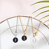 Flat Round with Letter Alloy Enamel Wine Glass Charms AJEW-AB00184-09-4