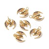 Rack Plating Brass Micro Pave Colorful Cubic Zirconia Pendants ZIRC-C040-48A-G-4