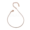 Rack Plating Brass Box Chain Bracelets for Women BJEW-G735-02RG-4