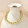 Rack Plating Brass Round Beaded Slider Bracelet for Women BJEW-B066-01A-02-4